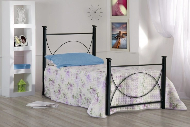 Letto in ferro Singolo LAGUNA con testata e pediera o con giroletto