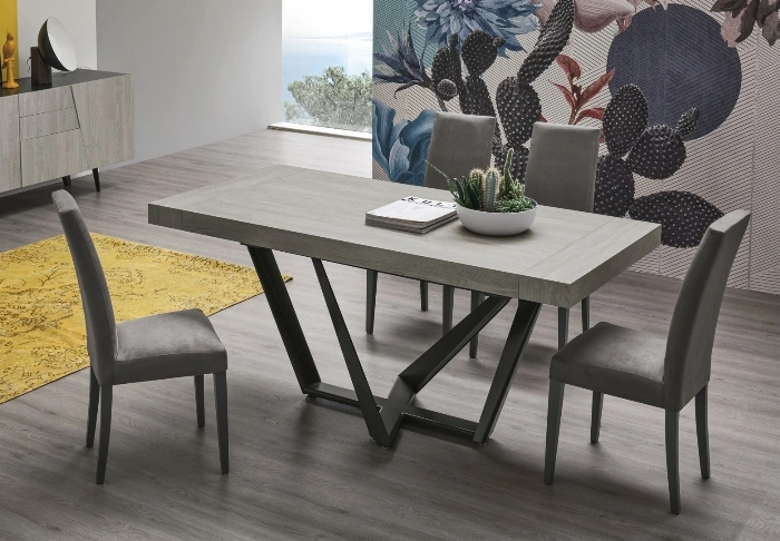 Sedia da sala Lugano struttura legno e seduta imbottita microfibra vari colori
