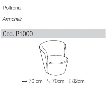 Grafico delle misure Poltrona Daf