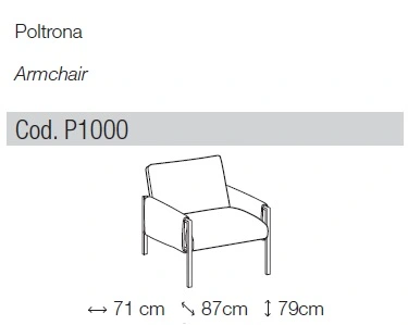 Grafico delle misure Poltrona Ante